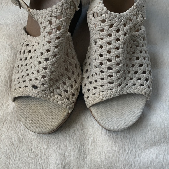 SO macrame type sandals wedge heel size 8.5 - Picture 12 of 12
